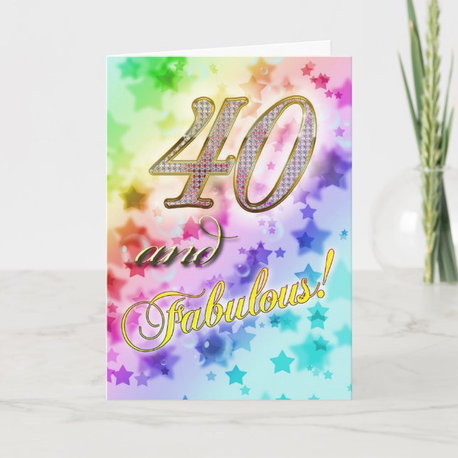 40ª Invitación a fiesta de cumpleaños (Anverso)
