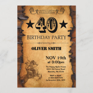 40ª Invitación al cumpleaños occidental