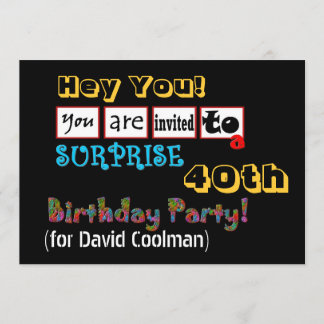 40ª SORPRESA Plantilla V01 de fiesta de cumpleaños