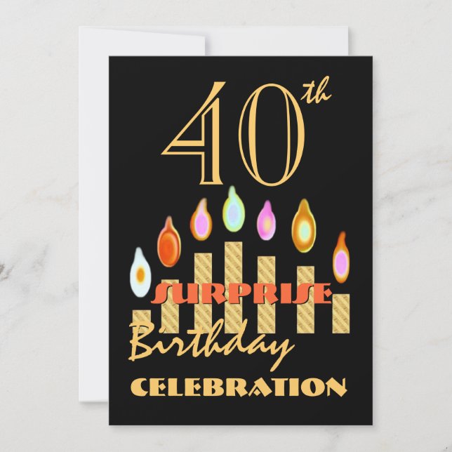 40º - 49º SORPRESA Invitación a fiesta de cumpleañ (Anverso)