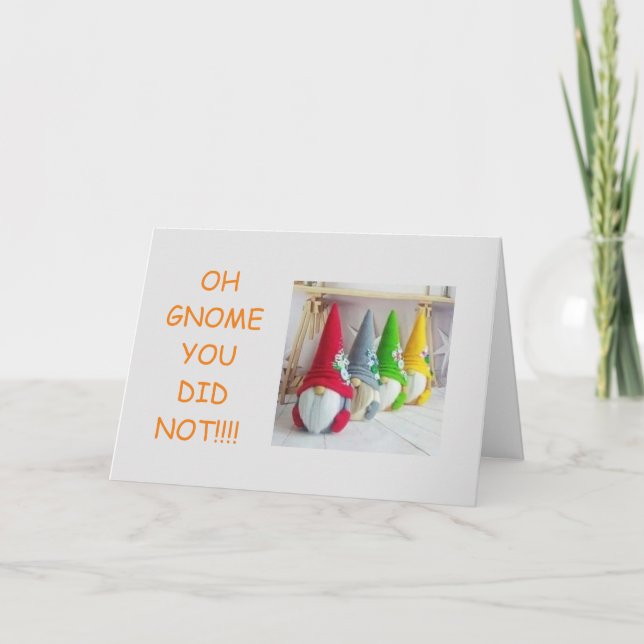 **40º CUMPLEAÑOS** de GNOMES CONFUSOS! Tarjeta (Anverso)