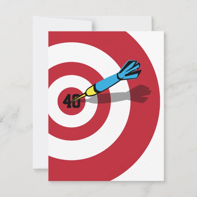 40º cumpleaños - Invitación a Bullseye objetivo (Anverso)