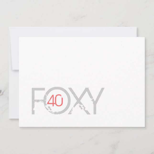 40º cumpleaños - Invitación Foxy 40 (Anverso)