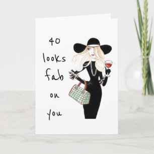 **40º & ERES FABULOSA** ¡SIEMPRE! TARJETA DE CUMPL