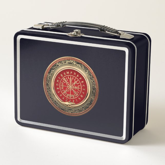 [400] Vegvisir - Viking Gold Magic Runic Compass (Anverso)