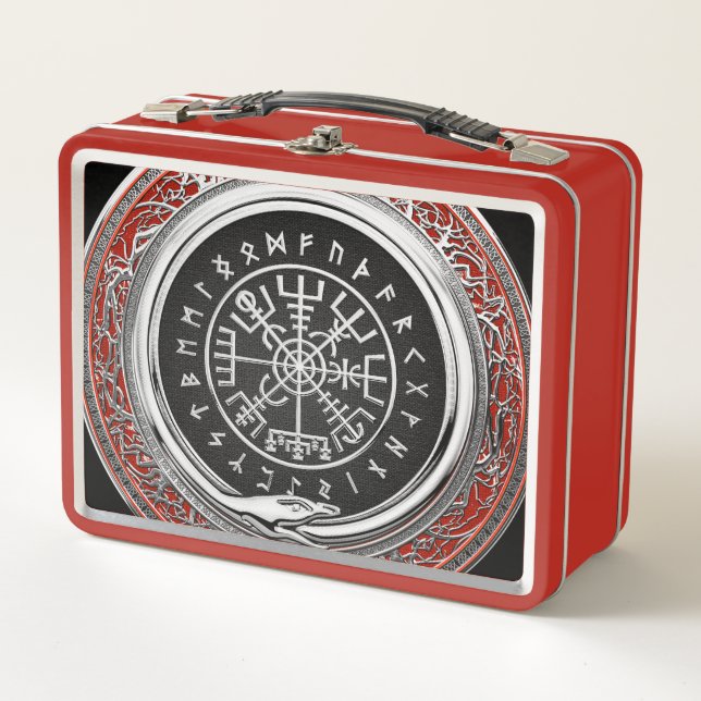 [400] Vegvisir - Viking Silver Magic Runic Compass (Anverso)