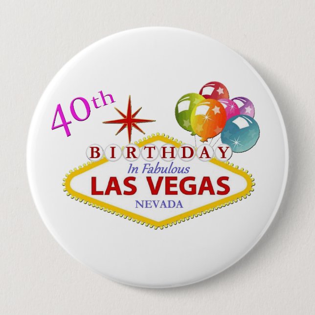 40.ª Enorme Cumpleaños De Las Vegas, Botón Redondo (Anverso)
