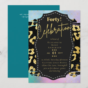 40.ª fiesta de cumpleaños invitaciones glamour Pur