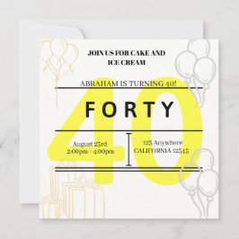 🎈 40.ª invitación