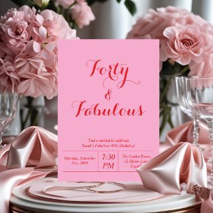 40.ª Invitación a cumpleaños de 40 personas y 40 d