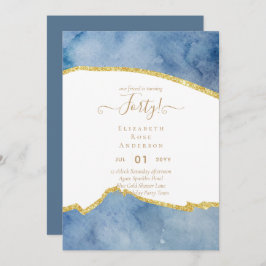 40.ª invitación a cumpleaños Glamour Girly FUN mod