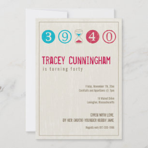 40.ª Invitación a cumpleaños - Personalizar