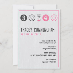 40.ª Invitación a cumpleaños - Personalizar