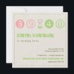 40.ª Invitación a cumpleaños - Personalizar<br><div class="desc">Diseño original para esta invitación de cumpleaños. He elegido un material de cartón blanco reciclado. Tenga en cuenta que si cambia a Blanco básico tendrá un frente GLOSS. Si tienes un cierto color para tu deseo el cambio de edad (39 a 40 años) por favor envíame un correo electrónico a...</div>