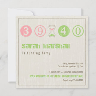 40.ª Invitación a cumpleaños - Personalizar