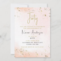 40.ª invitación a fiesta de cumpleaños