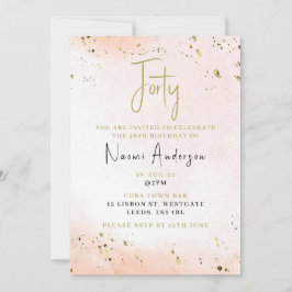 40.ª invitación a fiesta de cumpleaños