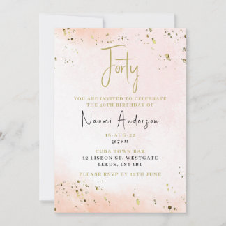 40.ª invitación a fiesta de cumpleaños