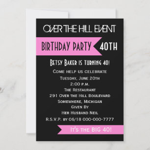 40.ª invitación a fiesta de cumpleaños