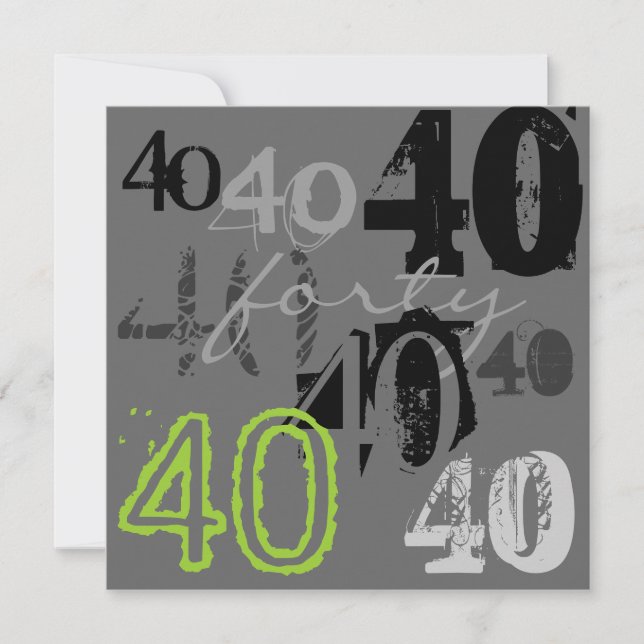 40.ª invitación a la fiesta de cumpleaños (Anverso)