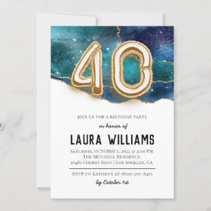 40.ª invitación a la fiesta de cumpleaños