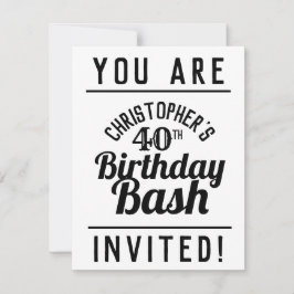 40.ª invitación a la fiesta de cumpleaños