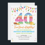 40.ª Invitación a la Fiesta de Cumpleaños<br><div class="desc">¡Taco 'Sobre la celebración del 40 cumpleaños! Invite a los huéspedes a una fiesta 40 llena de diversión para celebrar a la chica o el chico de cumpleaños. Esta invitación digital cuenta con un papel de personalizado, el número 40 y acentos de decoración de fiesta colorida que inspirará decoraciones de...</div>