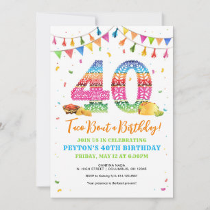 40.ª Invitación a la Fiesta de Cumpleaños