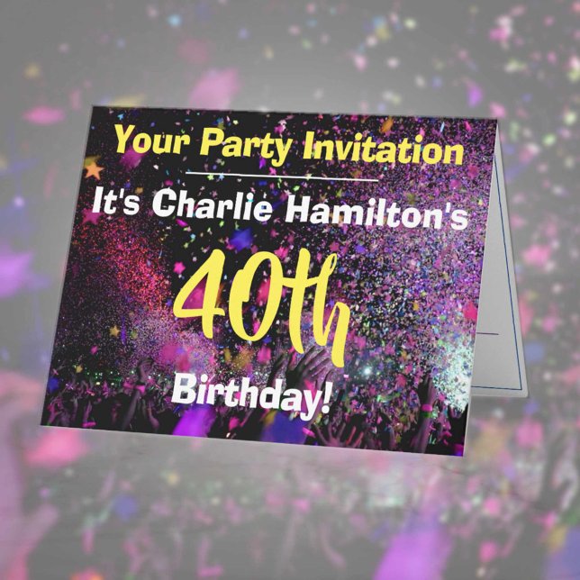 40.ª invitación a la fiesta de cumpleaños (Subido por el creador)