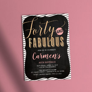 40.ª invitación a la fiesta de cumpleaños