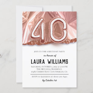40.ª invitación a la fiesta de cumpleaños