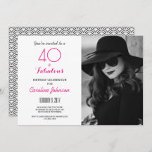 40.ª invitación a la fiesta de cumpleaños - 40 y f