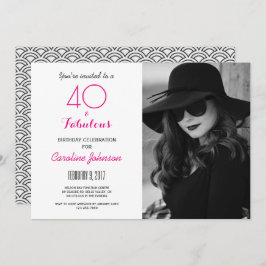 40.ª invitación a la fiesta de cumpleaños - 40 y f