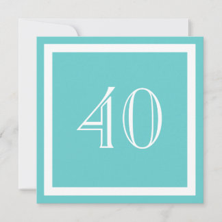 40.ª invitación a la fiesta de cumpleaños - Aqua