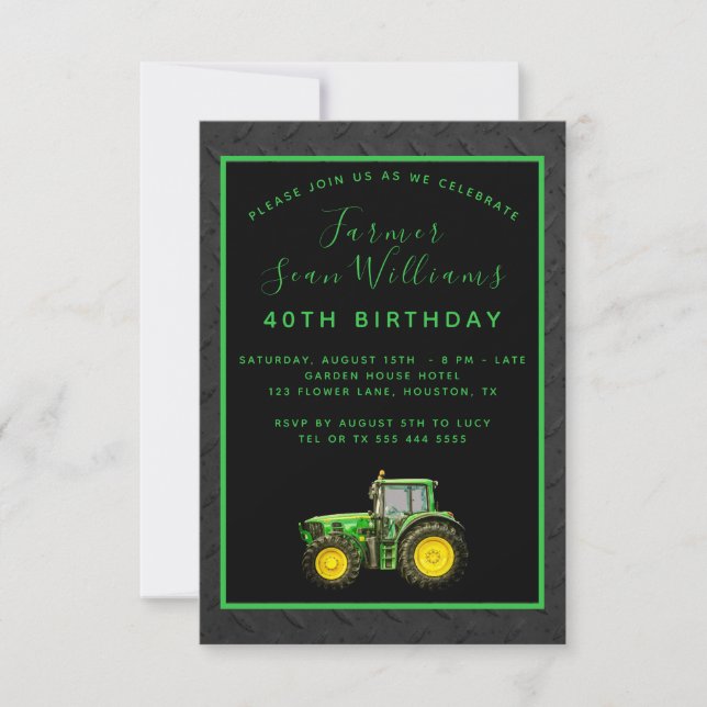 40.ª invitación a la fiesta de cumpleaños de los g (Anverso)
