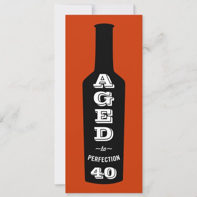 40.ª invitación a la fiesta de cumpleaños por edad (Anverso)