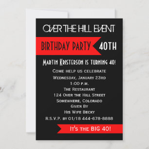 40.ª invitación a la fiesta de cumpleaños por la c