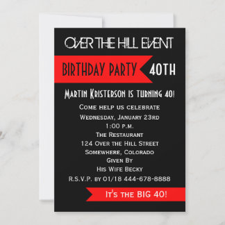 40.ª invitación a la fiesta de cumpleaños por la c
