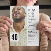 40.ª invitación a la fiesta de cumpleaños por la f