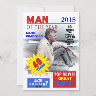 40.ª Invitación a la FOTO de cumpleaños - Portada 