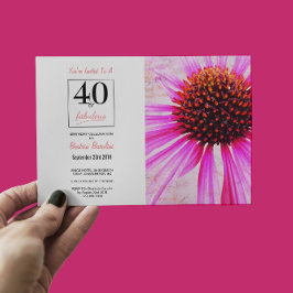 40.ª Invitación a la fotografía floral de cumpleañ