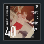 40.ª invitación de cumpleaños<br><div class="desc">Hace 39 años y 2 meses,  este 40yo caminó para disfrutar de la vida,  ahora sus 40.</div>