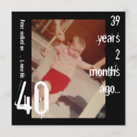 40.ª invitación de cumpleaños