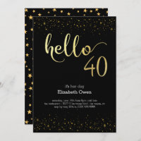 40.ª invitación de cumpleaños