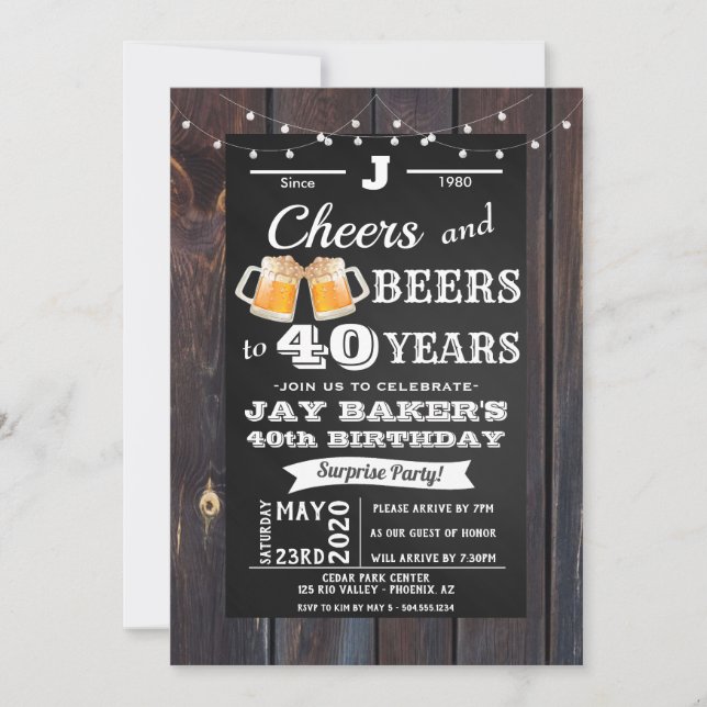 40.ª invitación de cumpleaños, 21.ª invitación de  (Anverso)