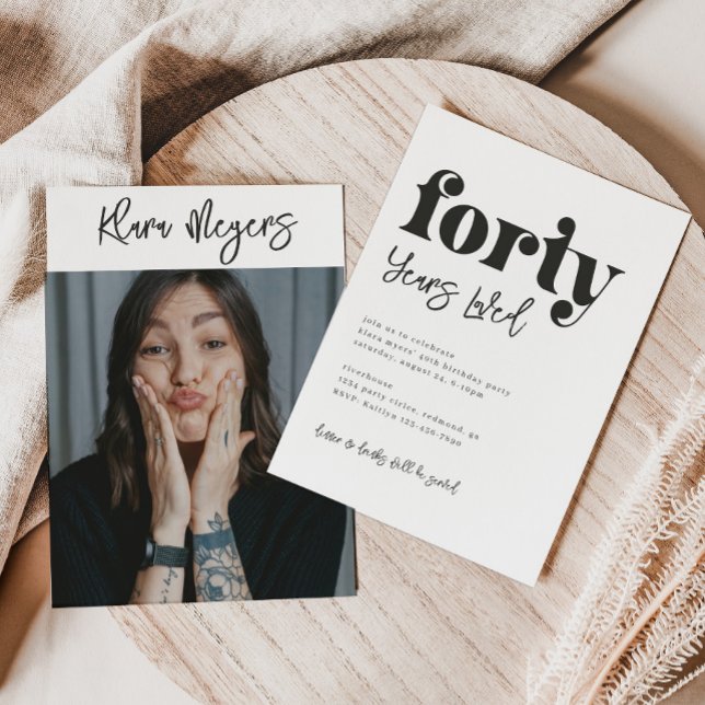 40.ª invitación de cumpleaños | Foto 40 cumpleaños (Subido por el creador)