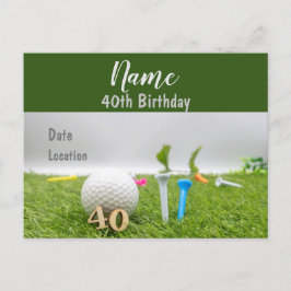 40.ª invitación de fiesta de cumpleaños en verde