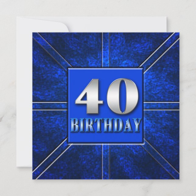 40.ª INVITACIÓN DE PARTIDO DE CUMPLEAÑOS - AZUL/PL (Anverso)