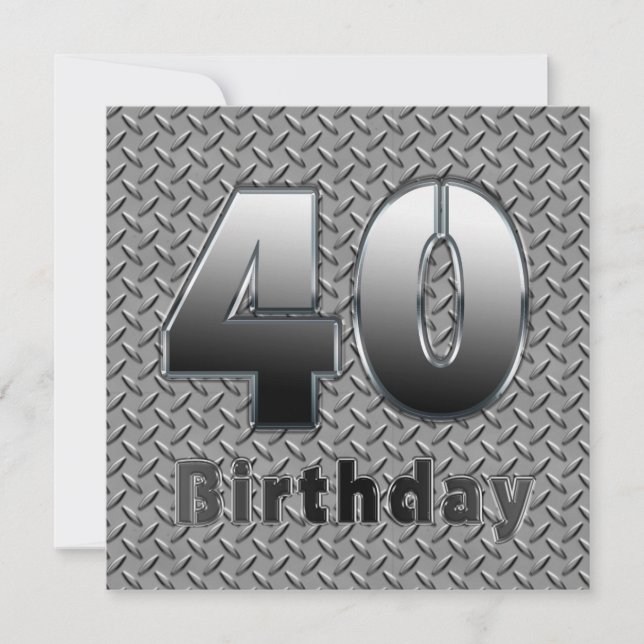 40.ª INVITACIÓN DE PARTIDO DE CUMPLEAÑOS - METALIZ (Anverso)