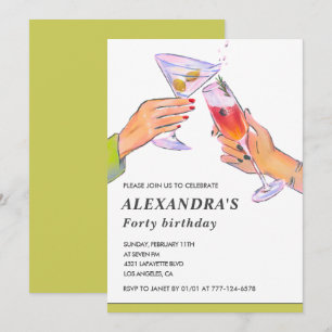 40.ª invitación para el cumpleaños Fiesta de diver